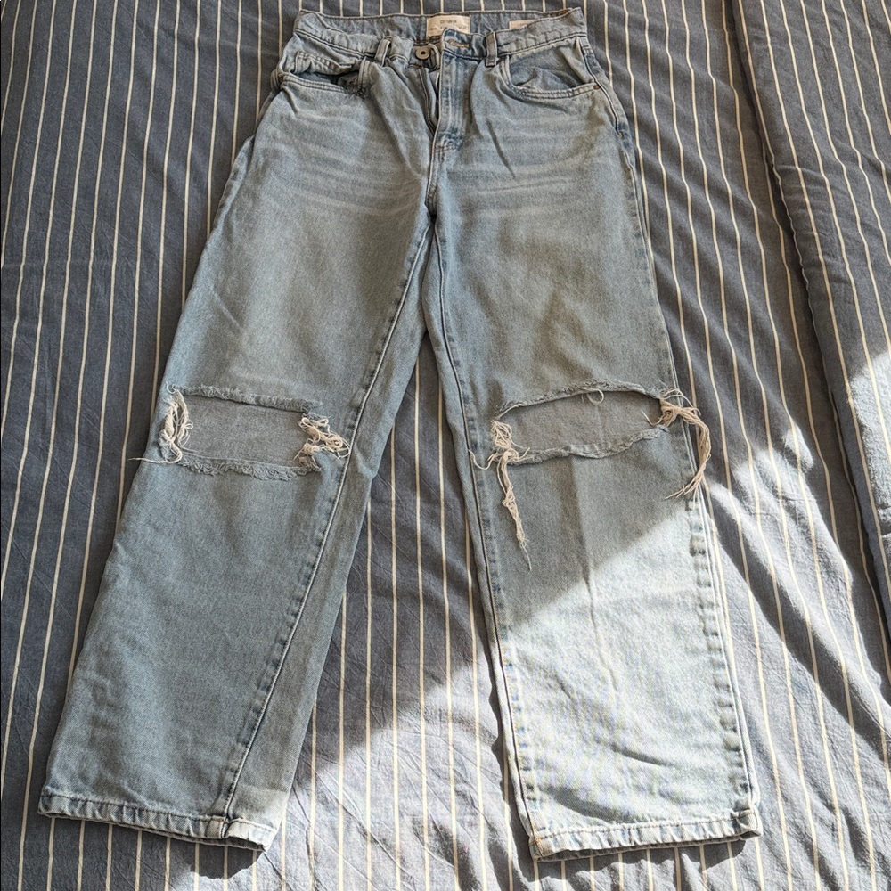 Cotton On Light Blue Straight Leg Jeans